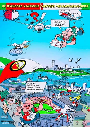 De Feyenoord Kampioens-Cartoons Verjaardagskalender |, Ophalen of Verzenden, Nieuw