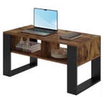 Salontafel 90 cm met open vakken – Vintage industrieel, Verzenden, Nieuw