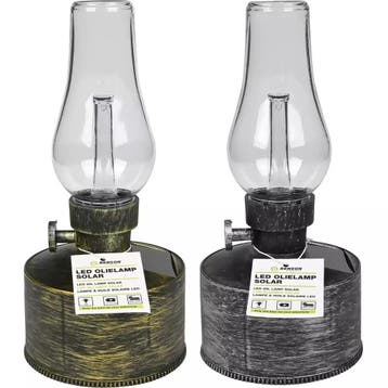 Benson Solar LED olielamp - flame effect - goud en zilver..., Ophalen of Verzenden, Nieuw