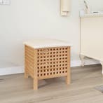 vidaXL Badkamerkruk 48x47,5x52 cm massief walnotenhout, Verzenden, Nieuw