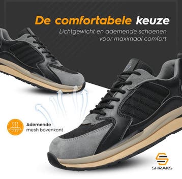Shraks Venu Veiligheidsschoenen 44 - Werkschoenen voor Heren, Ophalen of Verzenden, Nieuw