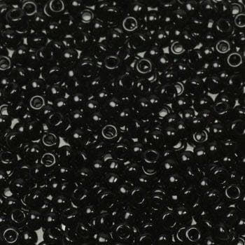 c.a. 5 gram Miyuki rocailles 11/0 - Opaque black (2 mm 11), Ophalen of Verzenden, Nieuw, Kraal