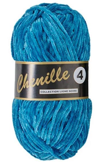 Lammy Yarns Chenille 4 - 517 Middenblauw - Fluweelzacht Ga, Ophalen of Verzenden, Nieuw