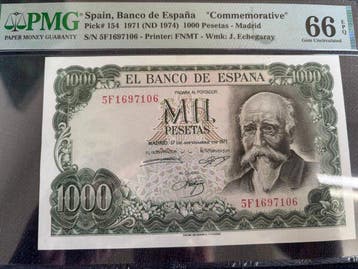 Spanje. - 1000 Pesetas 1971 - Pick 154 (Zonder minimumprijs), Postzegels en Munten, Bankbiljetten | Europa | Niet-Eurobiljetten