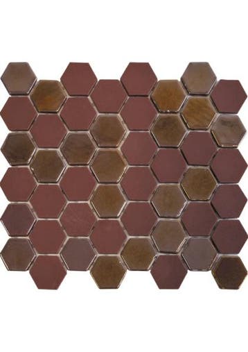The Mosaic Factory Valencia Burgundy Matt Glossy Hexagon |, Ophalen of Verzenden, Nieuw