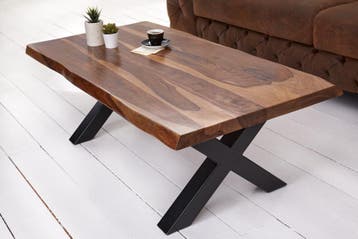 Design Salontafel AMAZONAS 110cm bruin Sheesham Massivholz, Ophalen of Verzenden, Nieuw