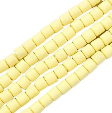 20 x handgemaakte polymeer klei kralen Butter yellow 6,5..., Ophalen of Verzenden, Nieuw, Kraal