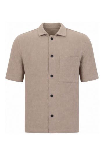 Genti Overhemd in maat S Beige, Kleding | Heren, Verzenden, Zo goed als nieuw, Overige kleuren, Genti