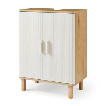 Wastafelonderkast Ferrersp 80x60x35 cm eikenkleurig havermou, Verzenden, Nieuw