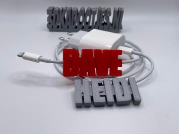 Kabelclip met naam – Nooit meer gedoe met iPhone kabels!, Verzenden, Nieuw