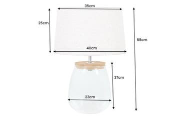Tafellamp CLASSICO 60 cm, glazen navulbaar - 44817, Ophalen of Verzenden, Nieuw