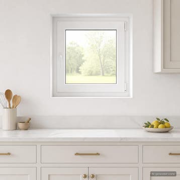 vidaXL Kleur binnenkant kelderraam Wit RISOR 70 x 70 cm, Doe-het-zelf en Verbouw, Verzenden, Nieuw