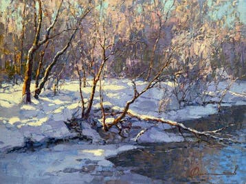 Sergei Flitov (1964) - Rivière Givrée sous le Soleil dHiver