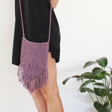 Macramépatroon Tas boho met franjes van Macramé Cord Fine, Ophalen of Verzenden, Nieuw