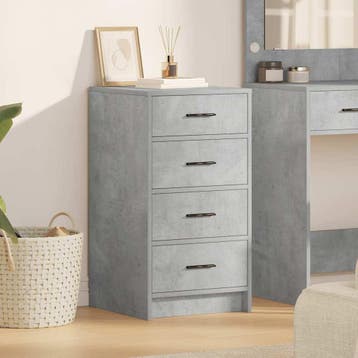 vidaXL Dressoir Betongrijs 40 x 41 x 75 cm Bewerkt hout, Verzenden, Nieuw, Overige houtsoorten, Minder dan 50 cm
