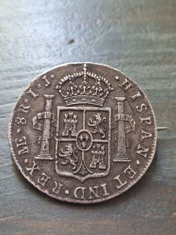 Spanje. Carlos III. 8 Reales 1789 Lima IJ (Zonder
