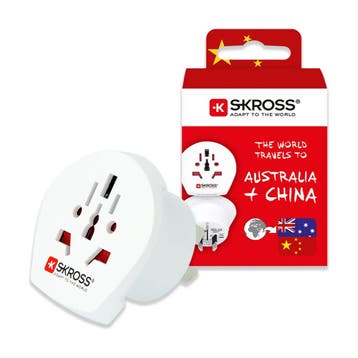 SKROSS Country Adapter World to Australia/China: reisadap..., Verzenden, Nieuw