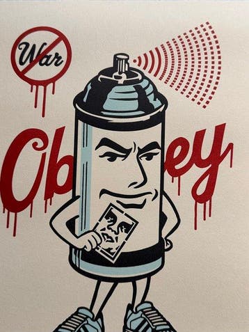Shepard Fairey (OBEY) (1970) - Mr. Spray Letterpress MAKE