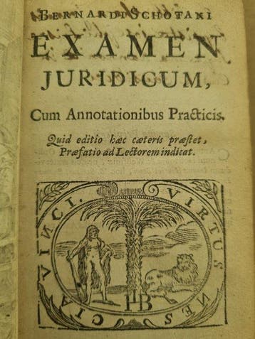 Bernardus Schotanus - Examen juridicum - 1669, Antiek en Kunst