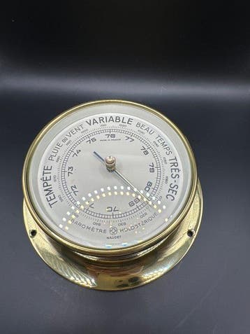 naudet holosterisch barometer - Messing, Glas