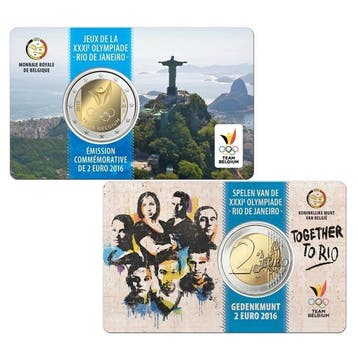België 2 Euro Rio 2016 Coincard FR, Postzegels en Munten, Verzenden
