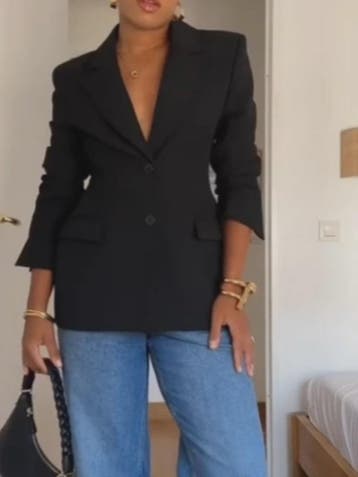 Chique Dames Blazer met Schoudervullingen en Split – Lente 2, Verzenden, Nieuw