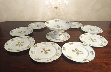 Dessertservies (13) - Porselein, Antiek en Kunst, Antiek | Glas en Kristal