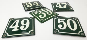 Boerengroen huisnummer jaren 30 stijl, Verzenden, Nieuw