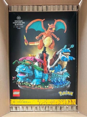 Lego Set - 72153 - Pokémon - Venusaur, Charizard and, Nieuw