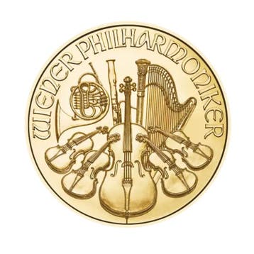1/25 troy ounce gouden munt Philharmoniker 1/25 troy ounce, Verzenden