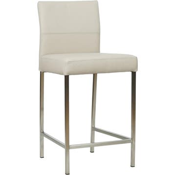 Set van 4 Leren barkrukken Bright laag - Toledo Misty, Huis en Inrichting, Barkrukken, Ophalen of Verzenden, Nieuw, Leer, 90 cm of meer