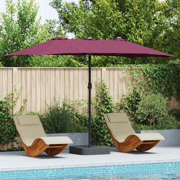 vidaXL Tuinparasol Bordeaux Rood 385 x 209 x 244 cm, Verzenden, Nieuw, 2 tot 3 meter