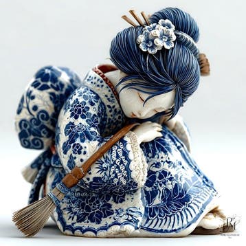 NYX (XX) - Porcelain Dreams – Japanese Geisha in Blue &