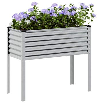vidaXL Plantenbak 100x45x90 cm gegalvaniseerd staal, Tuin en Terras, Verzenden, Nieuw, Metaal