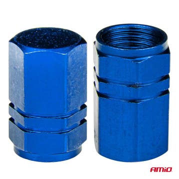 Aluminium ventieldopje - Blauw - 4 stuks, Auto-onderdelen, Verzenden, Nieuw