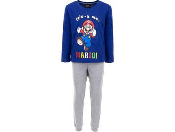 Kinderpyjama - Super Mario - DonkerBlauw/Grijs, Verzenden, Nieuw