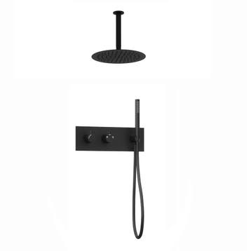 Inbouw regendouche met plafond arm 30cm douchekop mat zwart, Verzenden, Nieuw