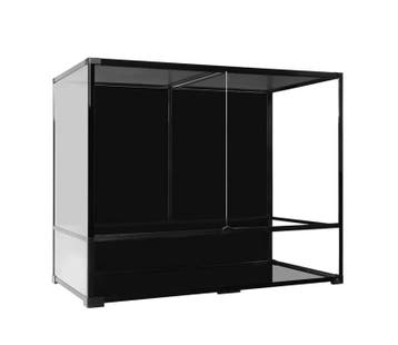 Terrarium Duvo Knockdown Zwart – Extra Groot en Hoog Glaz., Verzenden, Nieuw, Overige typen