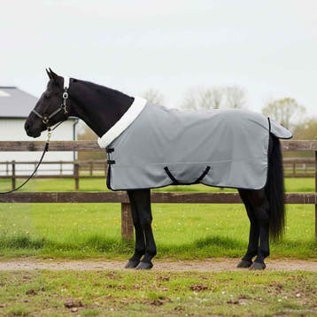 vidaXL Paardendeken Volledig Lichtgrijs 135 cm Polar fleece, Verzenden, Nieuw