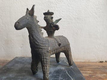 Bronzen ruiter van het type dat in Chandigarh wordt gebruikt, Antiek en Kunst