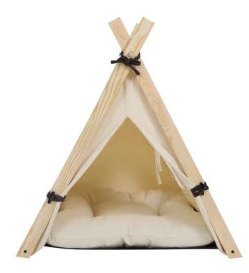 Tipi Tent voor Katten en Honden –Canvas Huis met Kussen Wasb, Dieren en Toebehoren, Verzenden, Nieuw