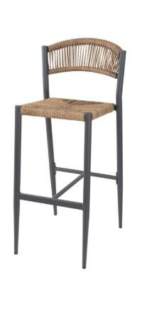 Eden PE gevlochten rattan outdoor barkrukken naturel (2st..., Verzenden, Nieuw in verpakking