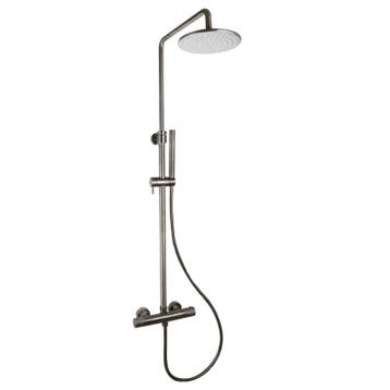 Sani Royal Opbouw Regendouche met Thermostaatkraan Gun Metal, Nieuw