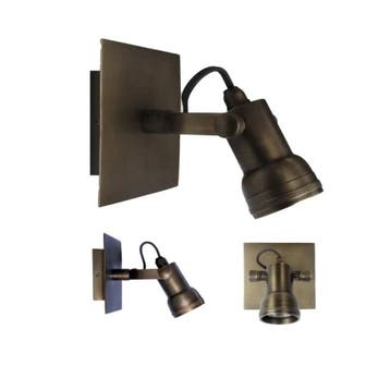 Opbouwspot Indigo Mini Antiek Messing Binnenverlichting, Verzenden, Nieuw, Overige materialen, Plafondspot of Wandspot