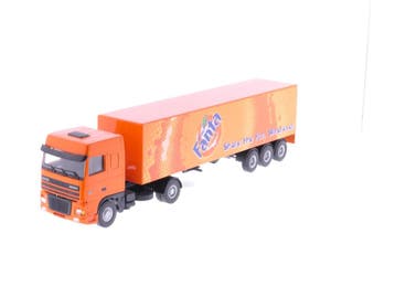 Schaal 1:50 Lion Car No86 Daf 95 vrachtauto Fanta #4113, Ophalen of Verzenden, Gebruikt