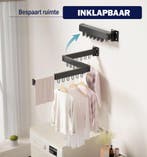 PLAY IT Wanddroogrek 127cm Inklapbaar 18 Haken Zwart Wasrek, Verzenden, Nieuw, Wasrek