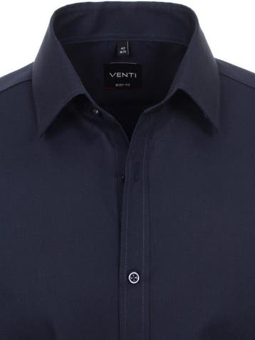 Venti Overhemd Blauw Body Fit Kent Kraag 001420-116, Verzenden, Nieuw, Blauw
