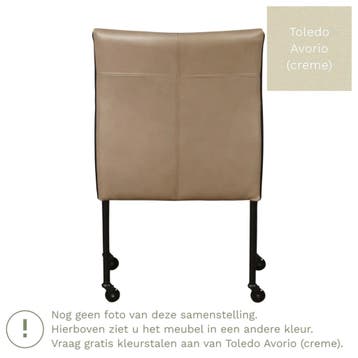 Leren eetkamerstoel More - Toledo Avorio (crème) - Poten, Huis en Inrichting, Overige kleuren, Bohemian, Industrieel, Modern, Scandinavisch
