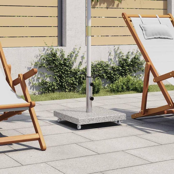 vidaXL Parasolvoet vierkant 30 kg graniet grijs, Tuin en Terras, Parasols, Parasolvoet, Nieuw, Minder dan 1 meter, Verzenden