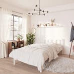 vidaXL Bedframe massief grenenhout wit 90x190 cm, 90 cm, Eenpersoons, Verzenden, Wit